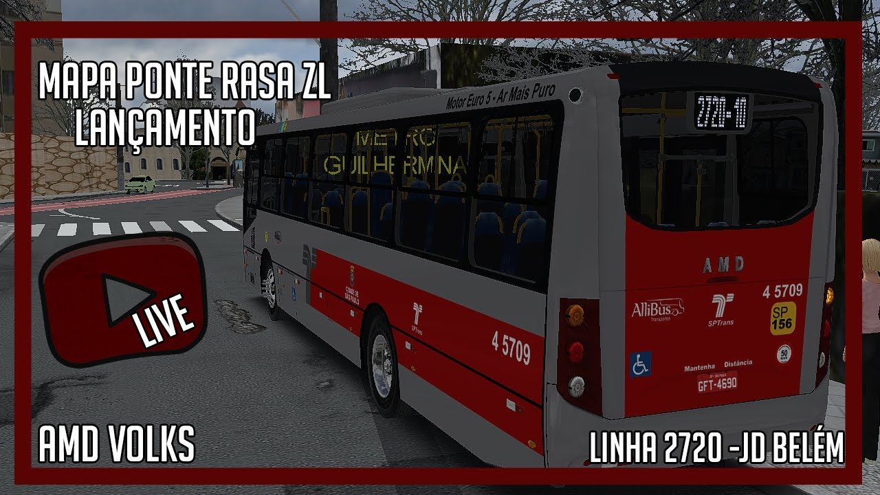[LIVE] [OMSI 2]  -  LANÇAMENTO MAPA PONTE ROSA  -  linha 2720 - ADM Volks