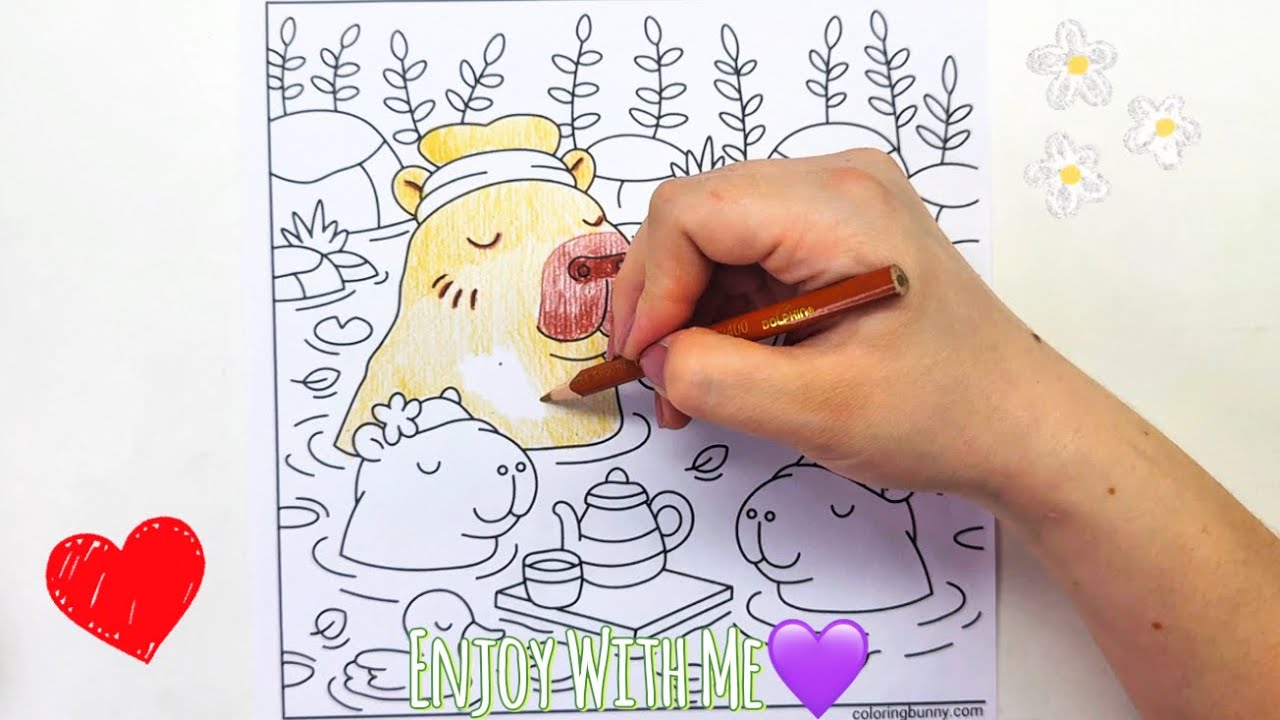 Color With Me: Capybara 🐾✨ So Peaceful!