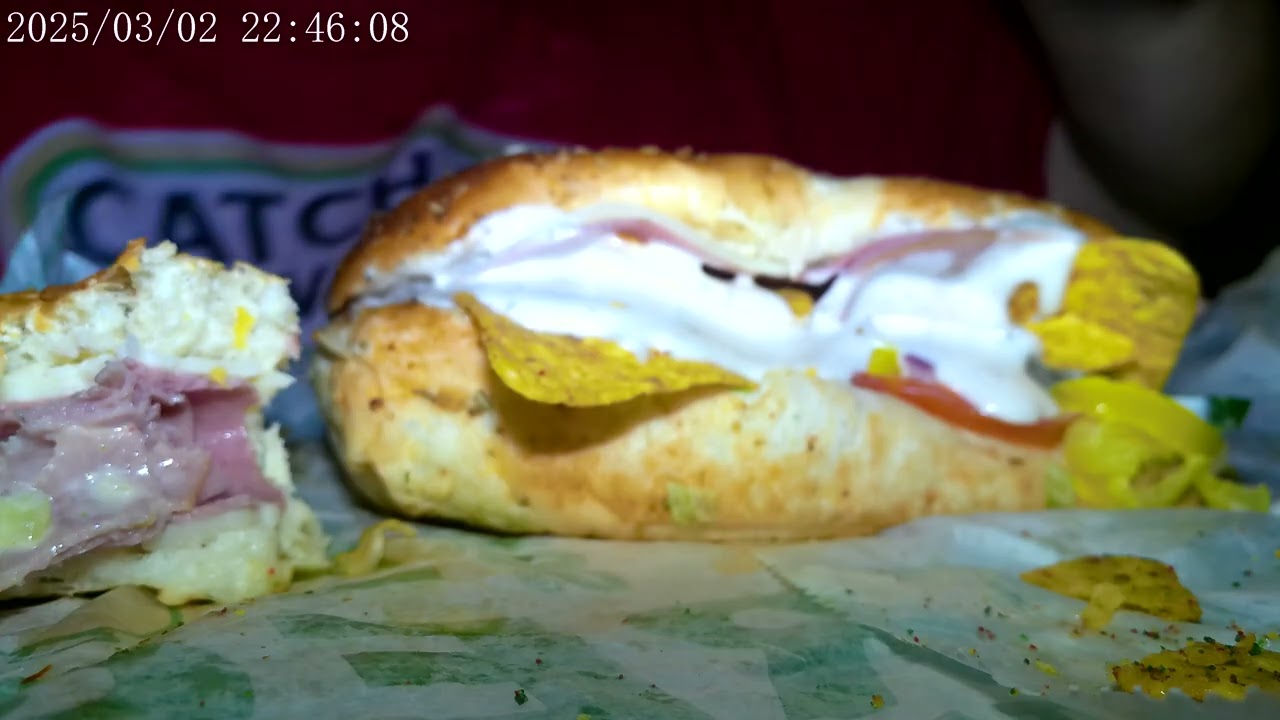 Subway mukbang #subway #mukbang #asmr 
