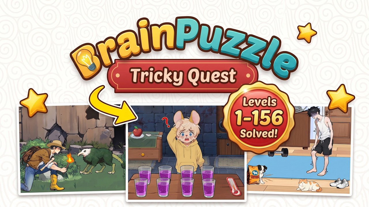 🧠 Brain Puzzle: Tricky Quest | ALL LEVELS 1-156 Full Walkthrough & Solutions 🎮