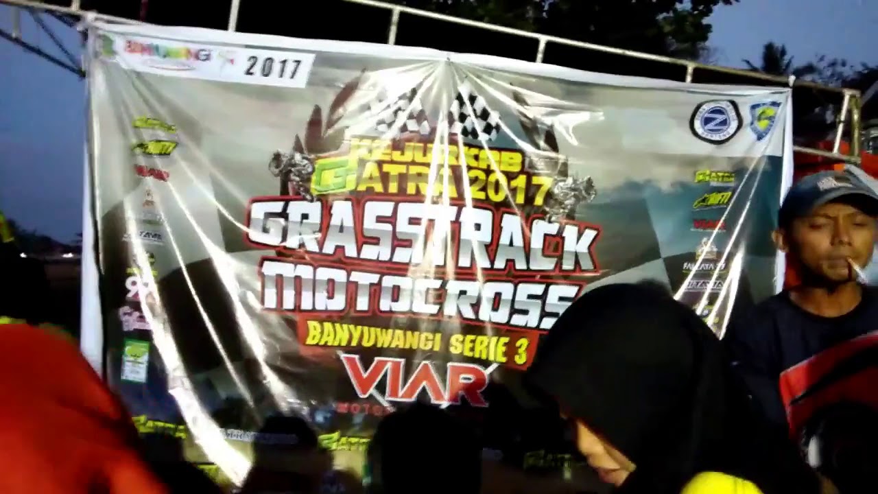 RAFIZ 45 RUNNER UP KEJURKAB GATRA BANYUWANGI MOTOCROSS GRASSTRACK INDONESIA 2017 , di sirkuit clring