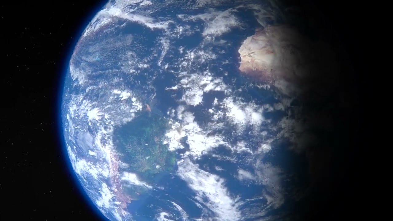 4K Free Stock Footage &ndash; Earth Spinning Blue Planet in Space | No Copyright Video