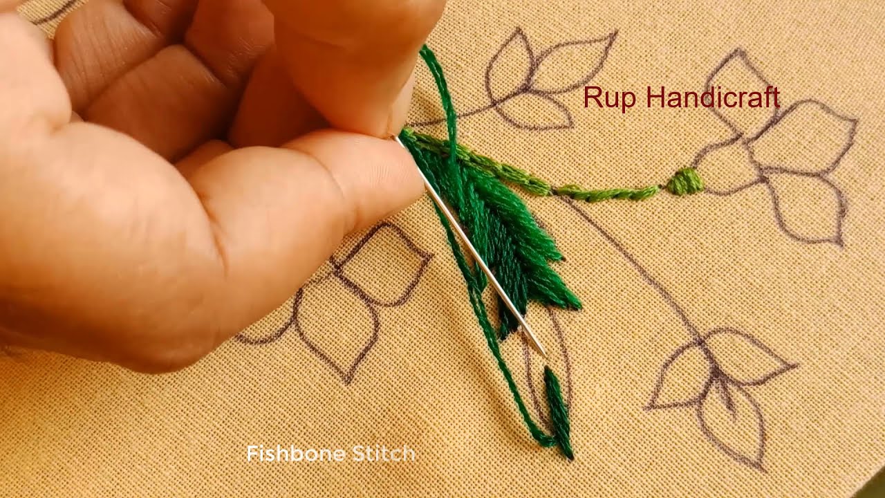 Hand Embroidery Borderline Tutorial  Class #155,আয়নার পর্দার নকশা সেলাই, বর্ডার লাইন ডিজাইন 2021