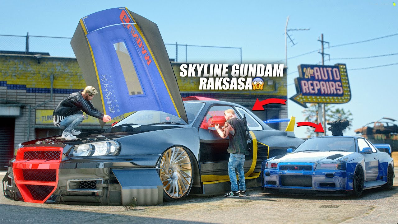 AKSI EPIC KEI DAN SKYLINE GUNDAM RAKSASA MENGHAJAR MUSUH TERKUAT SAMPE KETAKUTAN !! GTA 5 ROLEPLAY