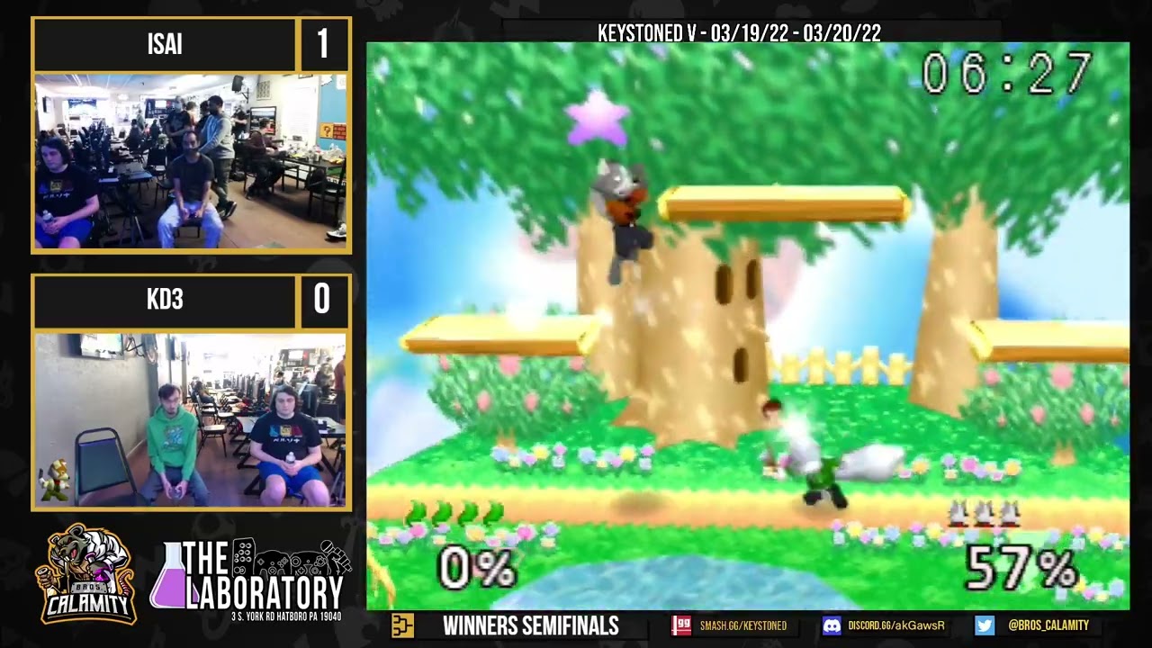 Keystoned V  Isai Conker vs 16B KD3 Wolf, Marth  Winners Semifinals   Super Smash Bros  Remix Single