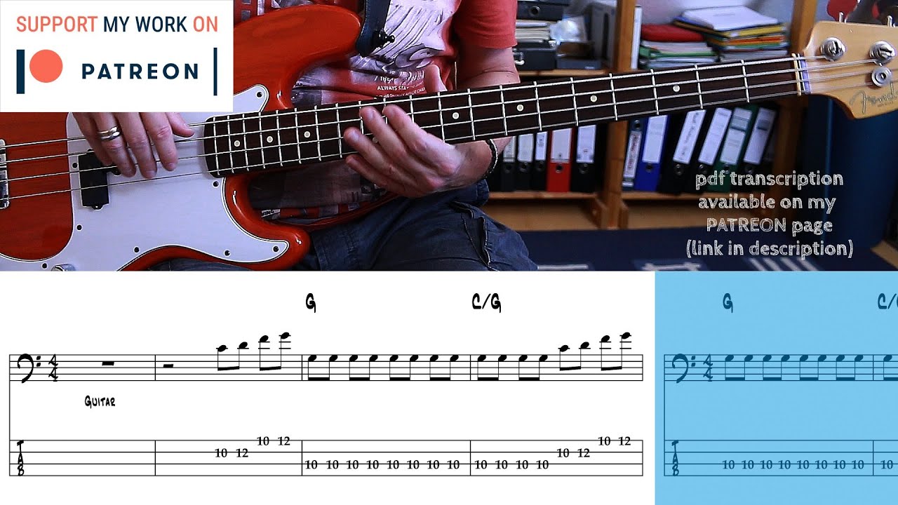 The Rolling Stones - Brown Sugar (Bass cover with tabs)