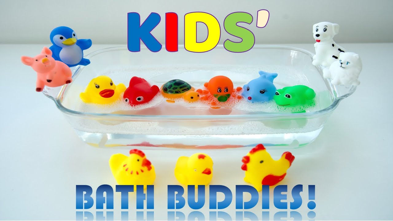 KIDS BATH BUDDIES | Squeaking Cute Rubber Toy Animals!