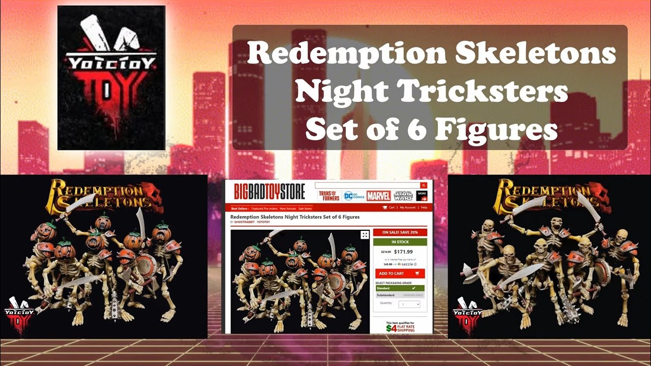 Yototoy's Redemption Skeletons Night Tricksters Set of 6 Figures