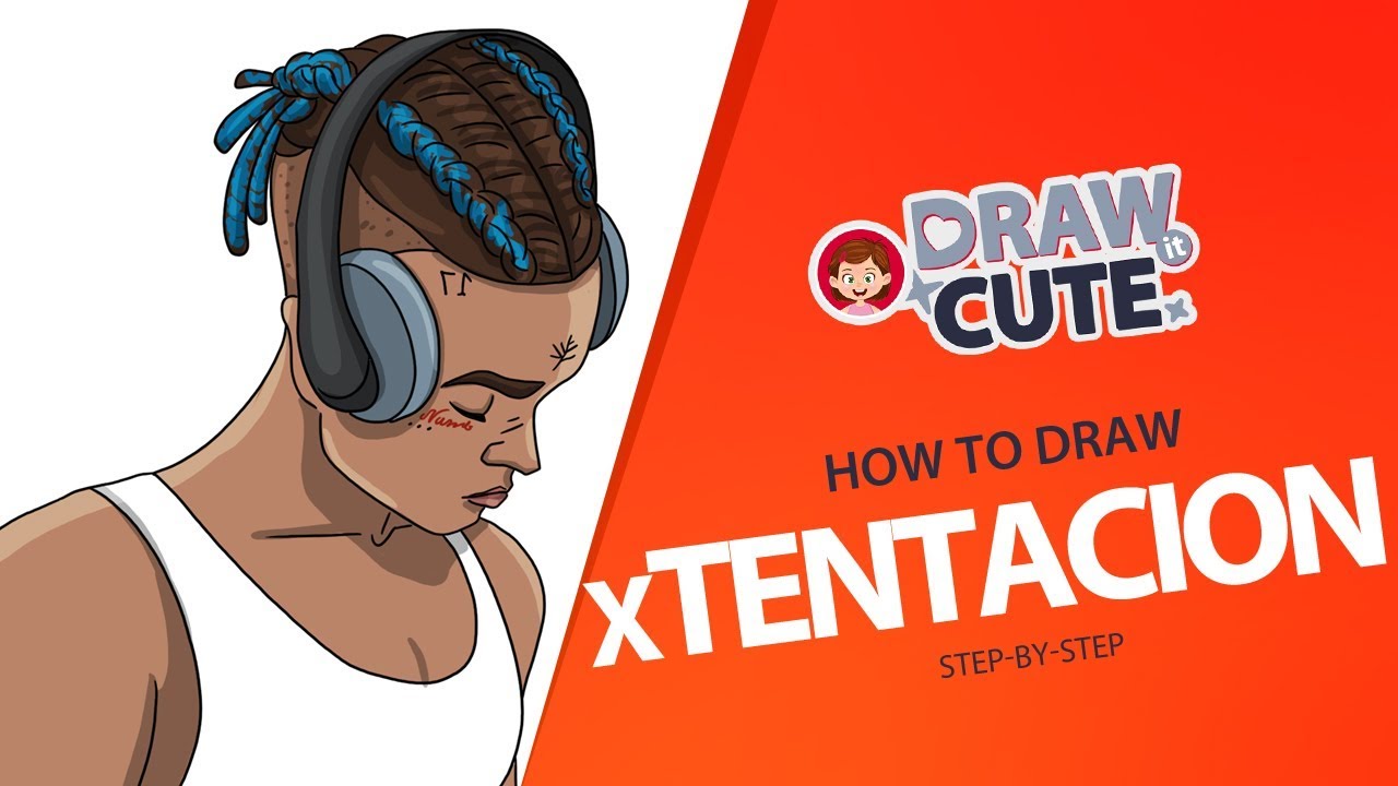 How to draw x Tentacion step-by-step | Drawing Tutorial