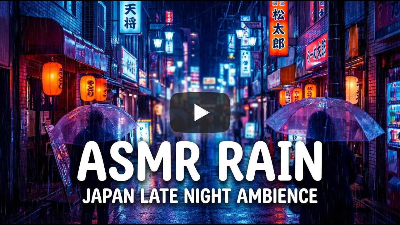Japanese Rainy Midnight 🌧️ Lofi Hip Hop Beats for Focus, Study & Calm