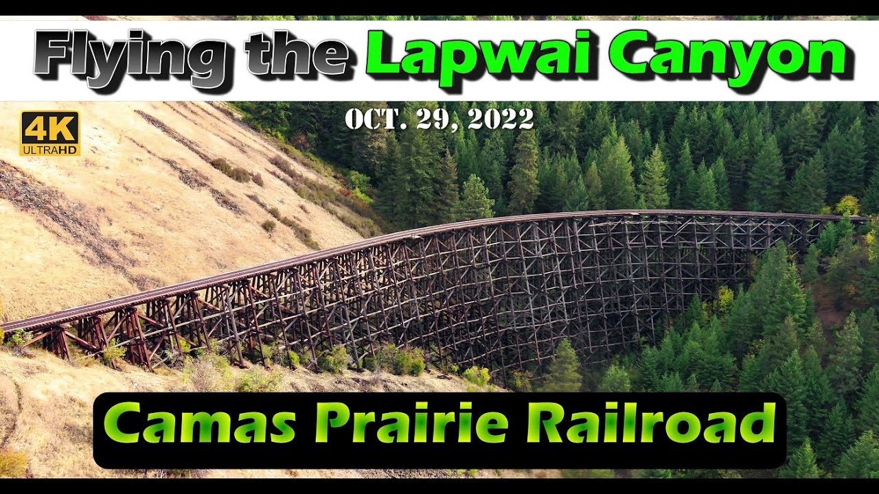 Flying the Lapwai Canyon | Camas Prairie Railroad | 7+ Mile Flight | Oct. 29, 2022 | DJI Inspire 2