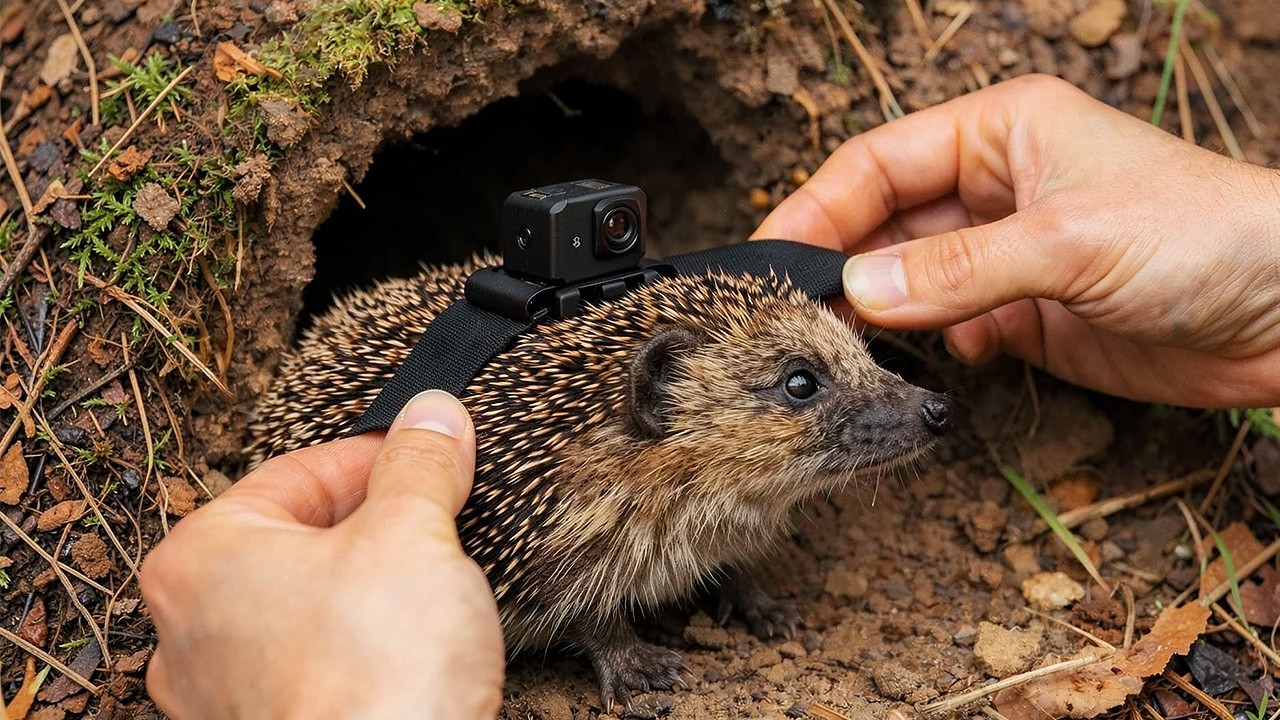 I Attached a Tiny Camera to a Hedgehog 🦔 Watch Its Night Adventure Through the Forest | ASMR Wildlif