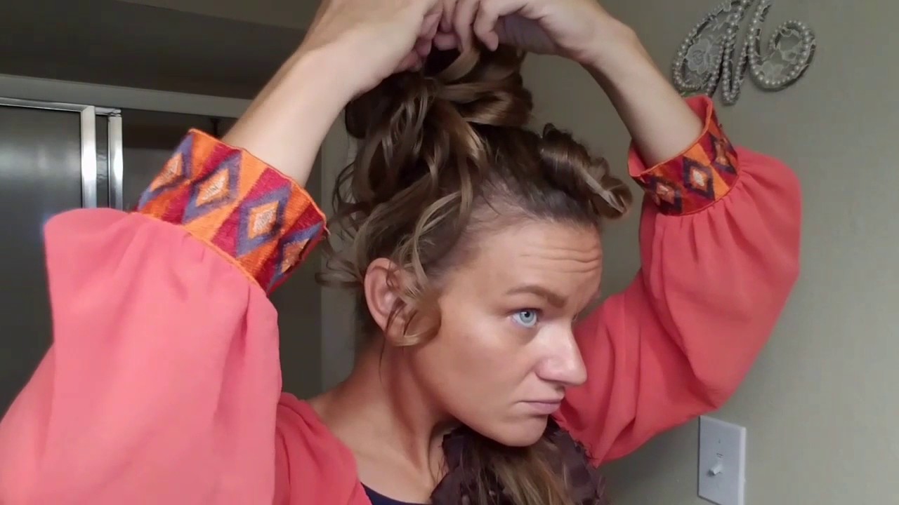 Elegant high updo with curls/circle curls