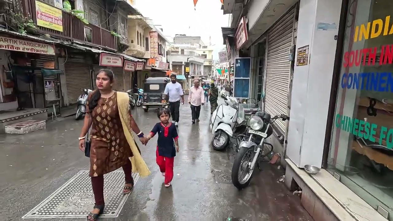 Udaipur Old City in the Rain - 4K