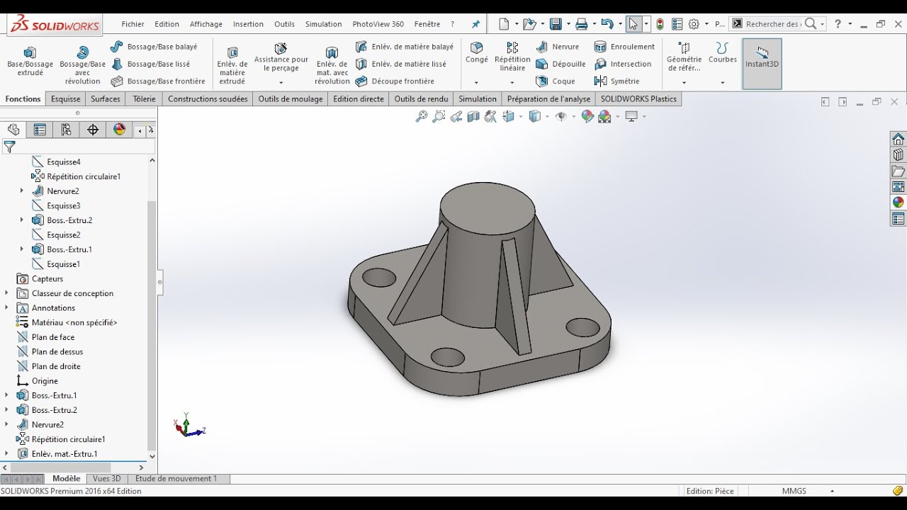tutoriel #solidworks -Nervure
