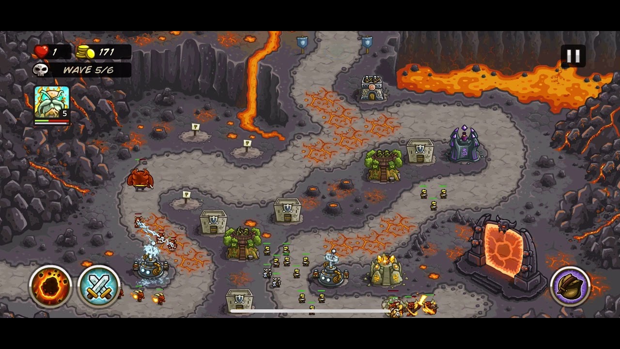 Pit of Fire Heroic Challenge | NO items | Kingdom Rush Veteran Difficulty Gameplay 56