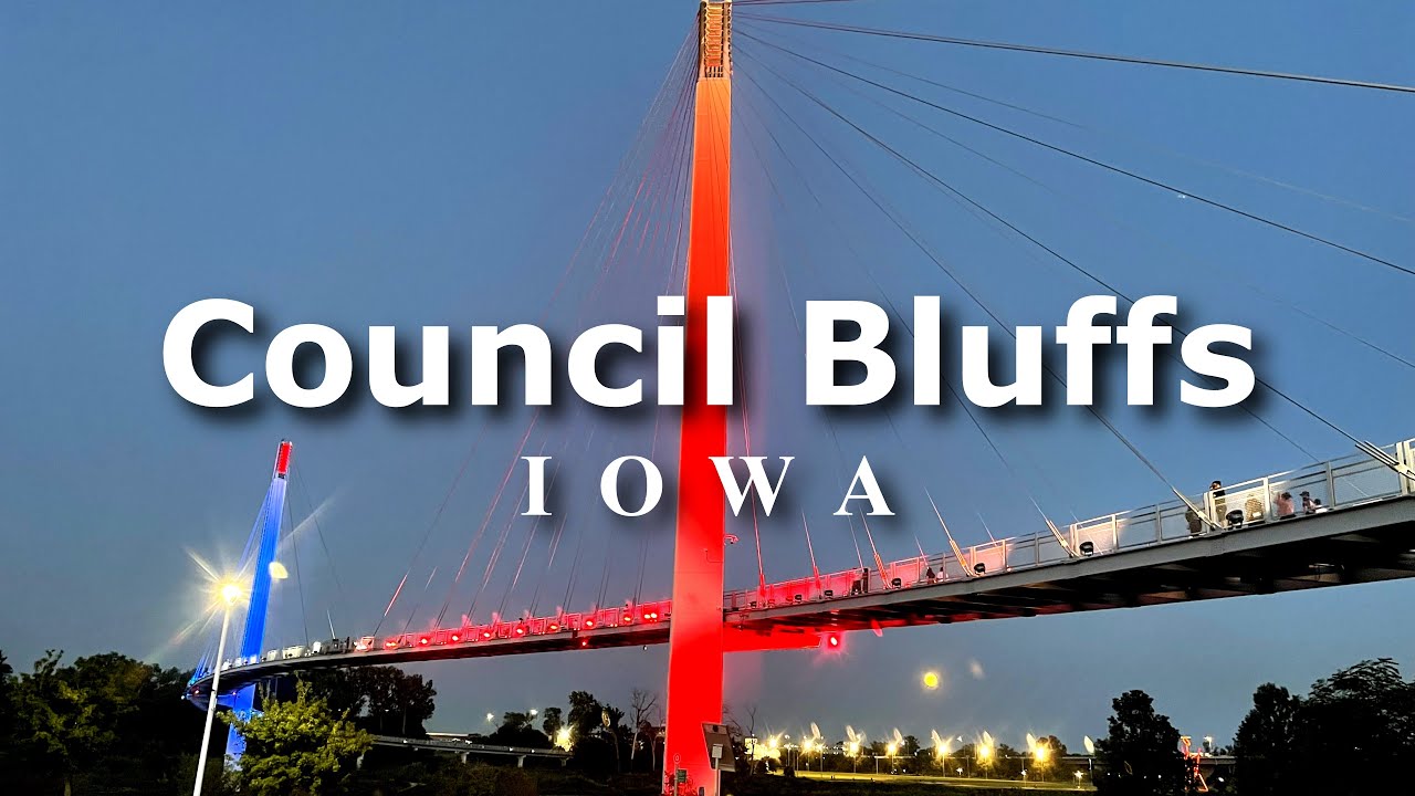 COUNCIL BLUFFS, Iowa 🇺🇸 Driving Downtown 4K