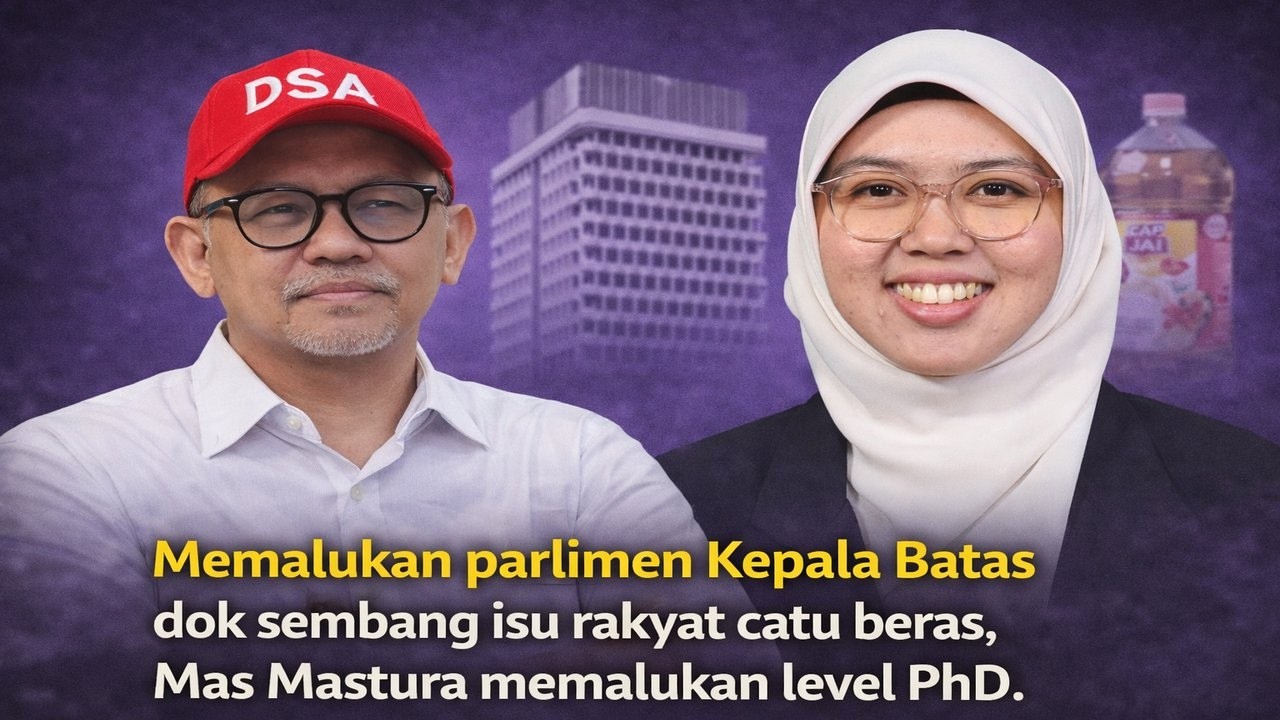 Memalukan parlimen kepala batas dok sembang isu rakyat catu beras, Mas Mastura memalukan level Phd