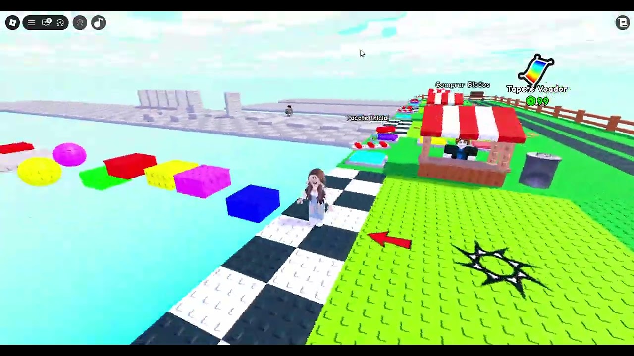 Jogando construir um obby. foi divertido