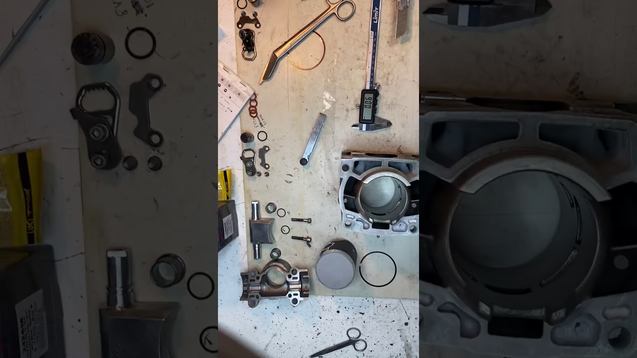 Comprobando tolerancia entre piston B en cilindro de ktm 300 exc tpi 2018