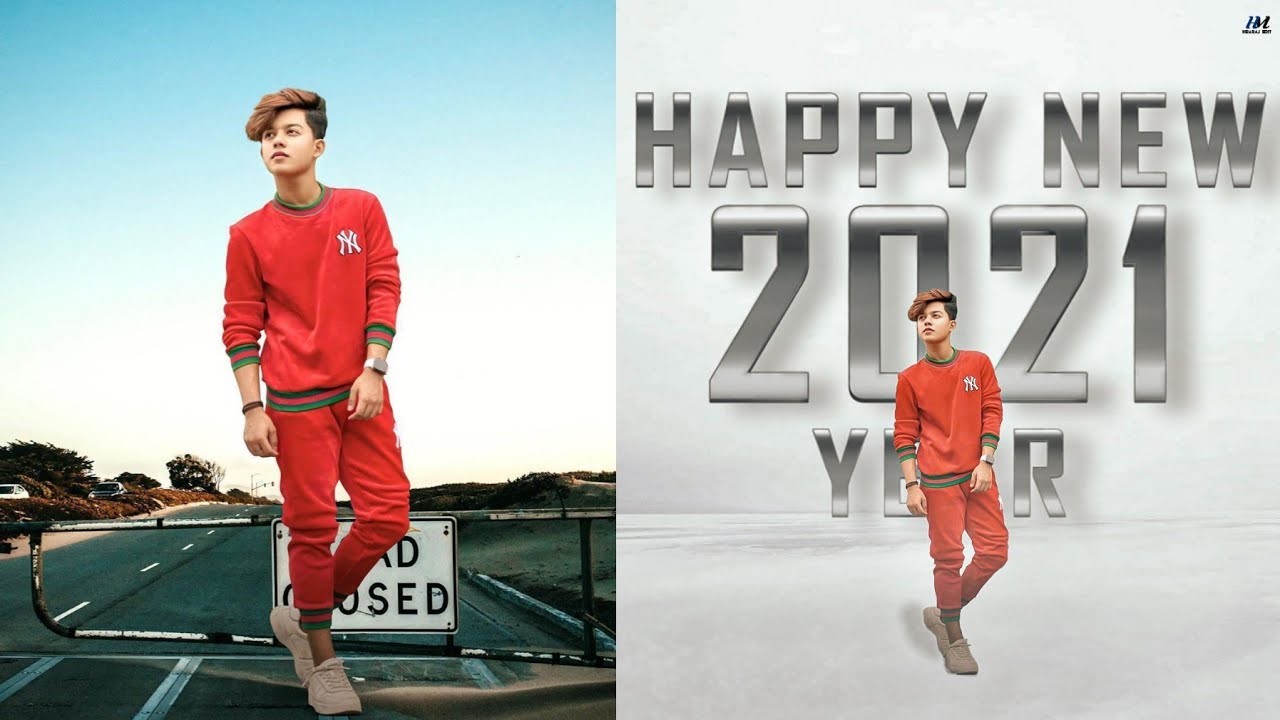 happy New Year Photo Editing Tutorial In Picsart | |  New Year photo editing 2021