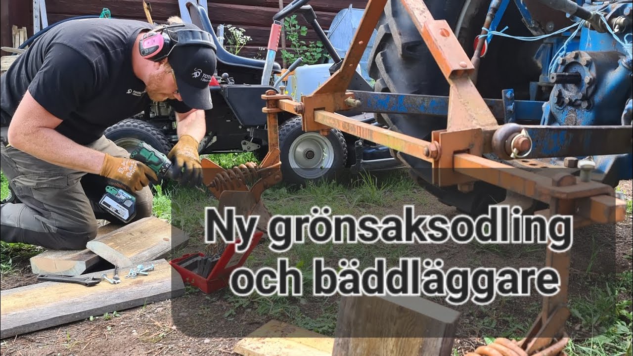 Ny grönsaksodling och bäddläggare till traktor