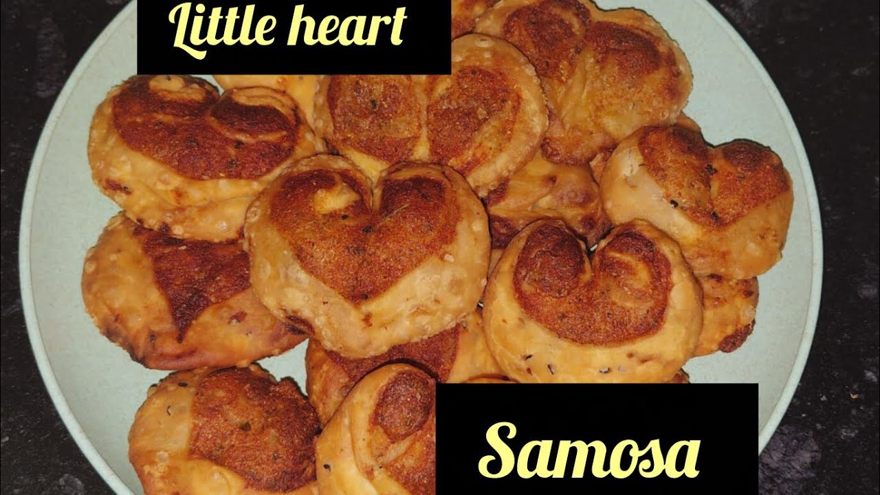 Little heart samosa | Crispy heart samosa | Unique beautiful Samosa folding idea | Tasty Tradition 