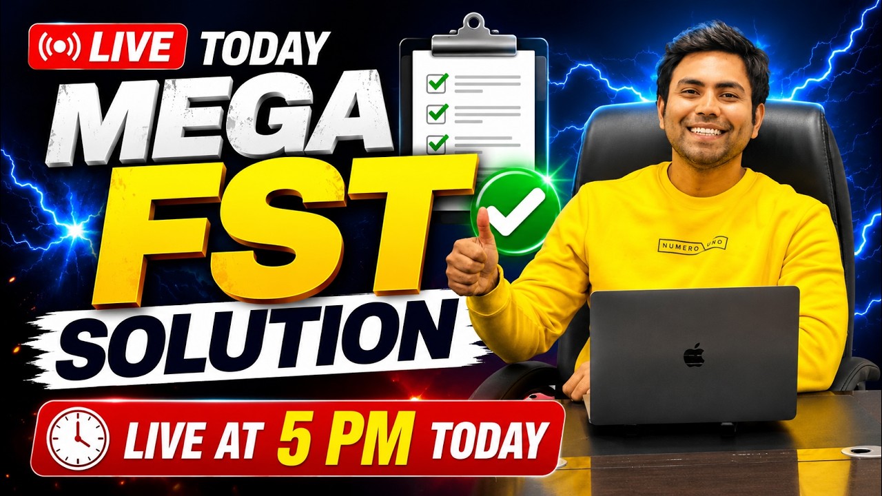MEGA FST Solution Live 🔥 | MHT-CET 2026 Maths