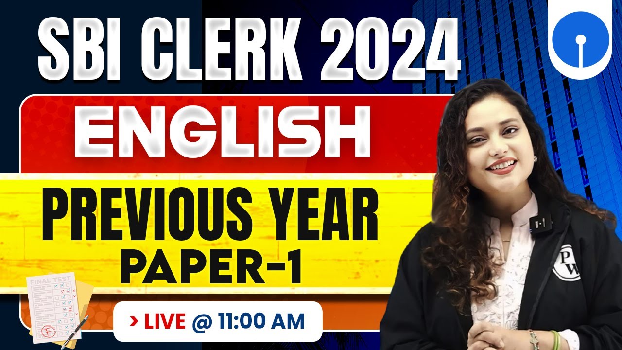 SBI Clerk English Classes 2024 | SBI Clerk English Previous Year Paper -1 | by Rupam Ma'am