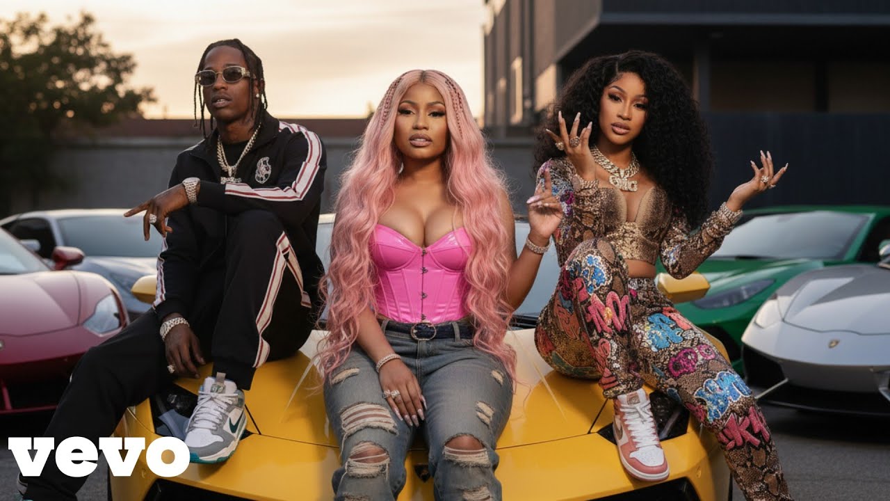 BENTLEY BARBZ (Official Music Video) [Travis Scott, Nicki, Cardi]