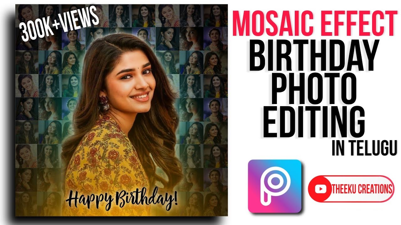 Birthday Photo Editing in PicsArt | Photo Mosaic Effect Editing in PicsArt | PicsArt Photo Editing 🔥