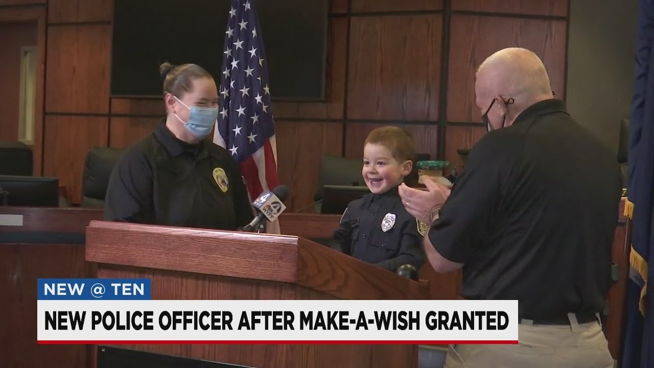 Five-year-old's wish to become police officer granted