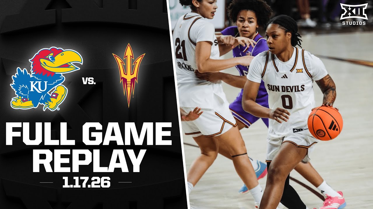 Kansas vs. Arizona State Full Game Replay (1.17.2026) | 2025-26 Big 12 Women's Basketball