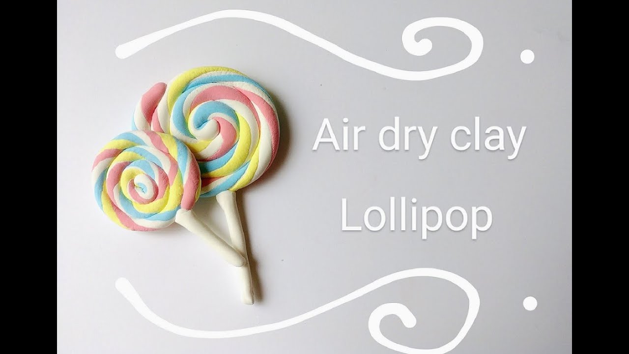 Air dry clay lollipop 🍭