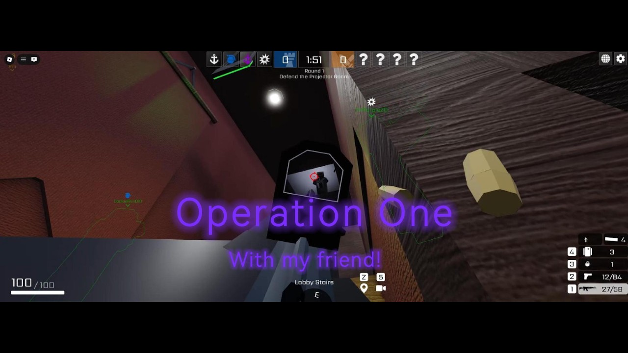 Playing Operation One with my friend!