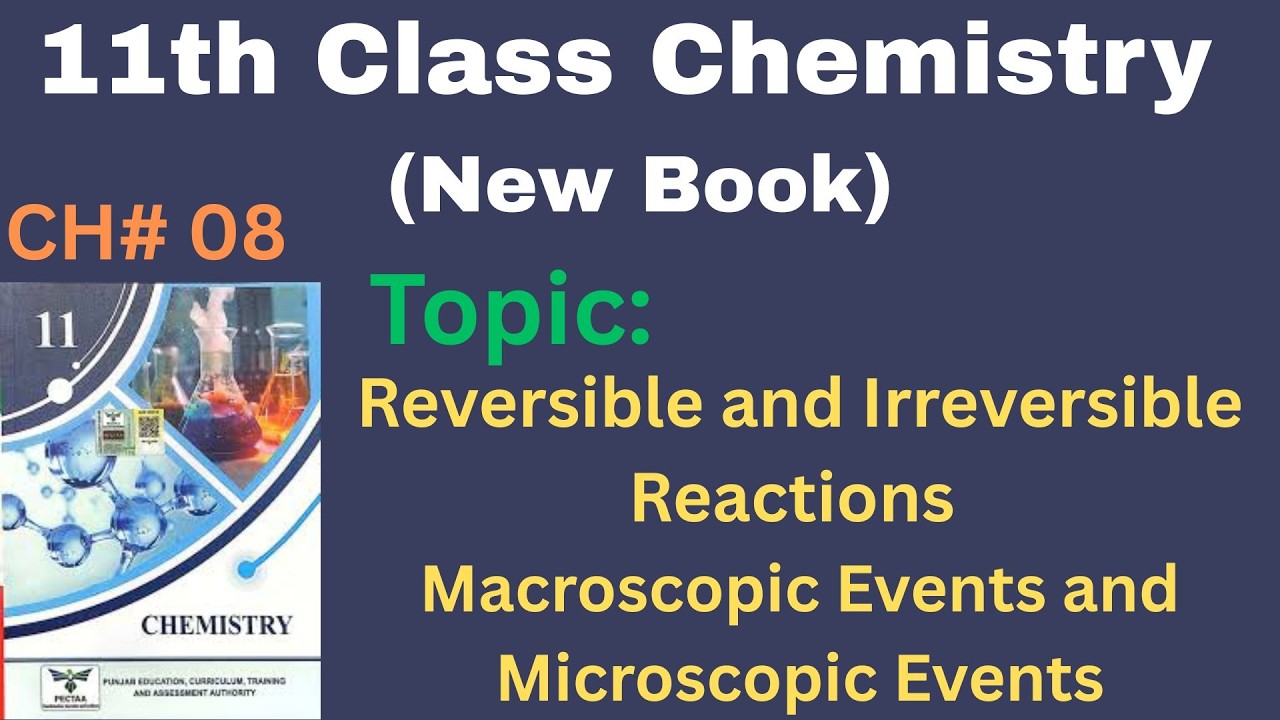 Reversible and Irreversible Reaction | Macroscopic Events and Microscopic Events | Chapter # 8 |11th