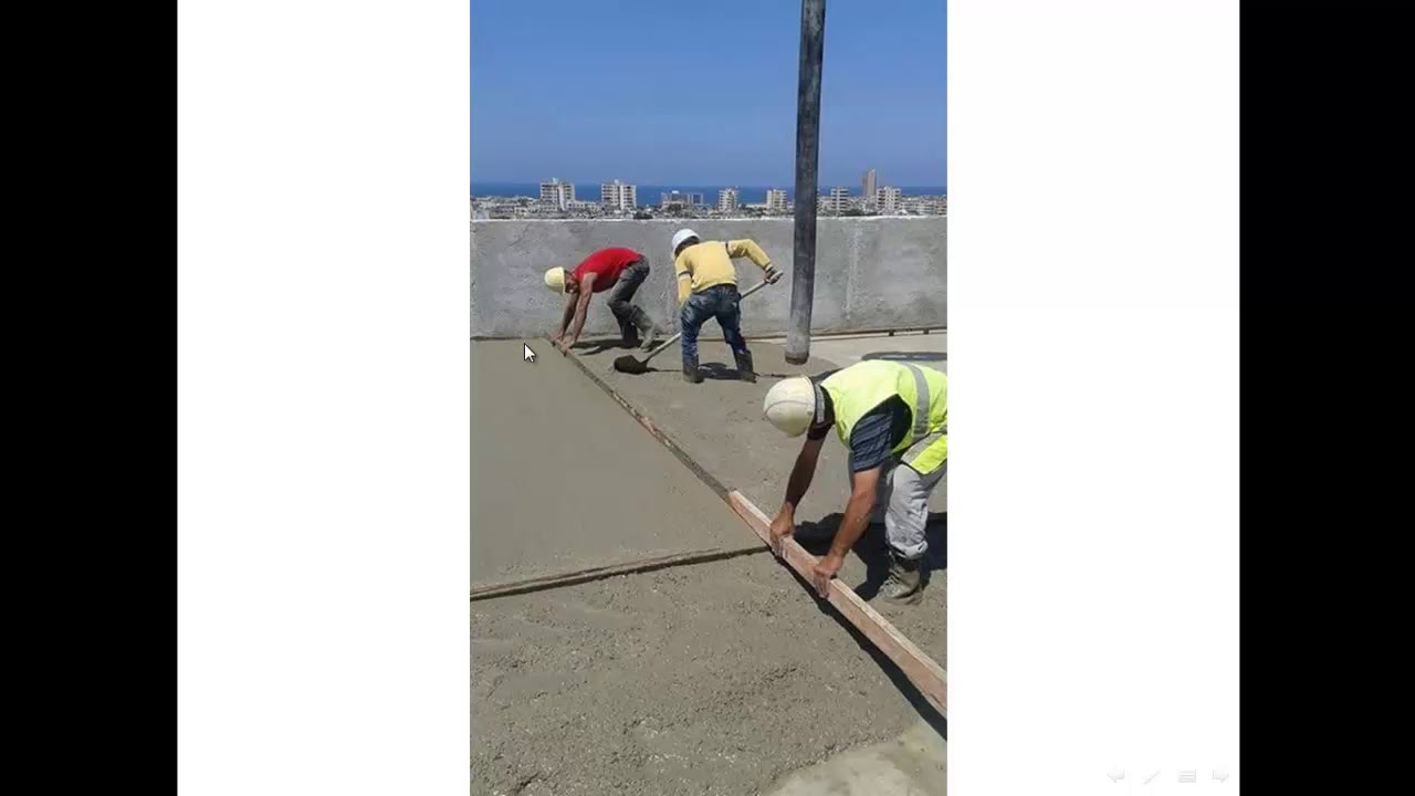 الفرمجة والهيلوكبتر المروحة في صب الخرسانة
