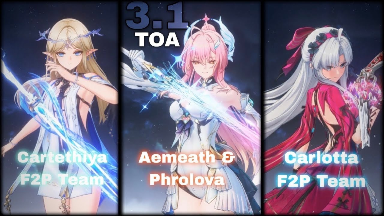 S0 Aemeath & Phrolova Team/ S0 Cartethyia F2P Team/S0 Carlotta F2P Team/Wuwa ToaWuthering Waves 3.1