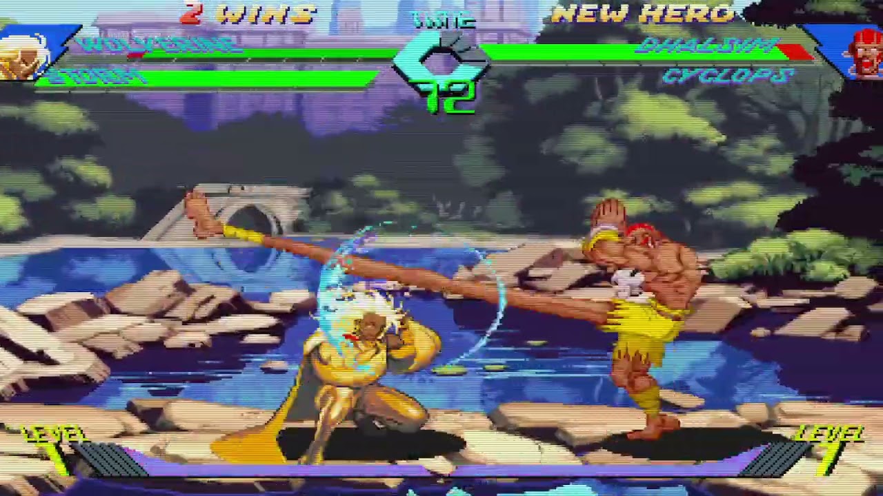 X-Men vs. Street Fighter - Wolverine, Storm vs. Dhalsim, Cyclops 2