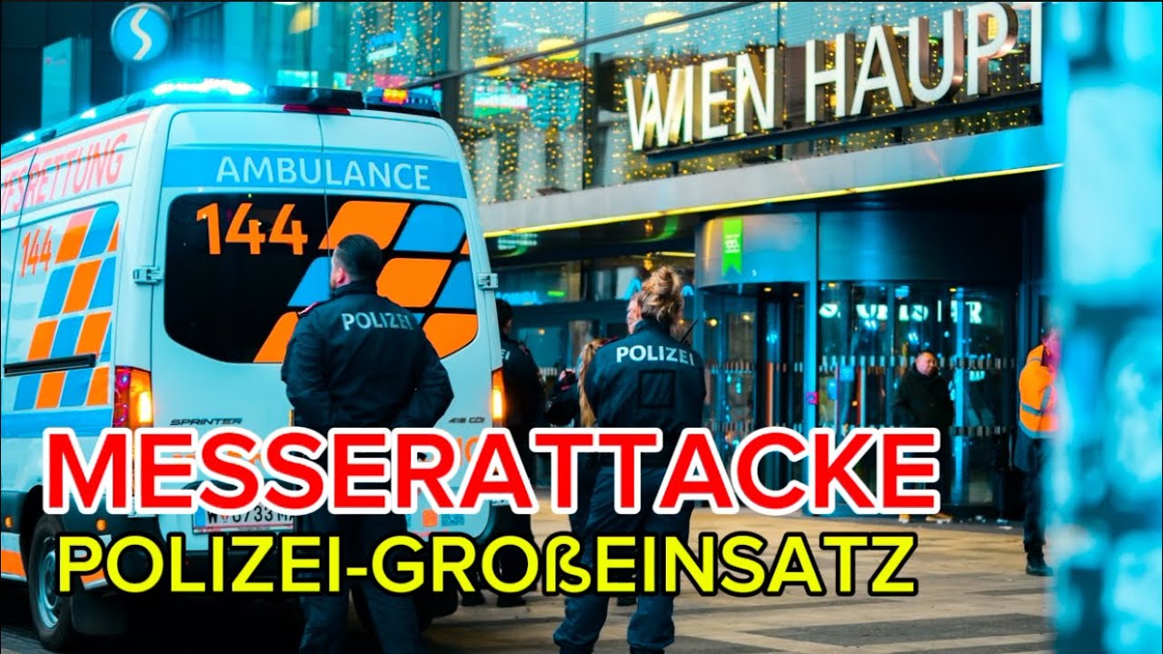 MESSERATTACKE am Wiener HAUPTBAHNHOF | Polizei-Geoßeinsatz