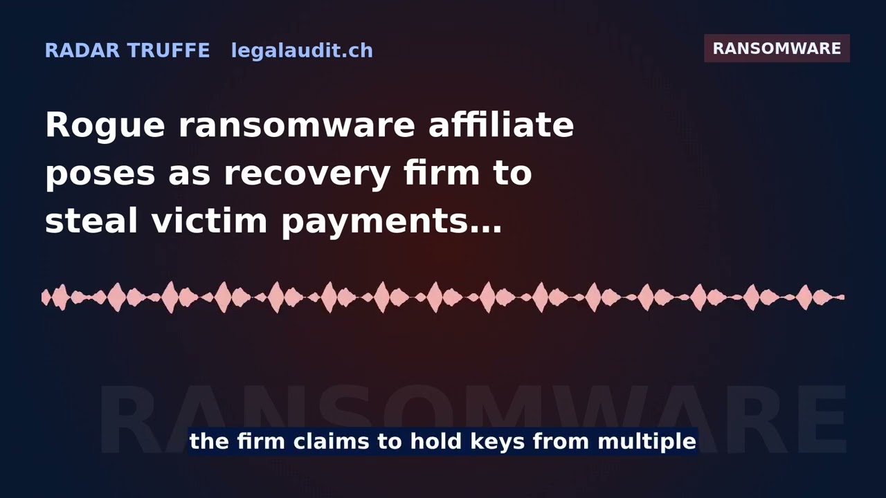 Rogue ransomware affiliate poses as recovery firm to steal victim payments