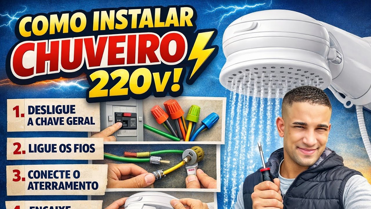 Como instalar um chuveiro 220 V corretamente 