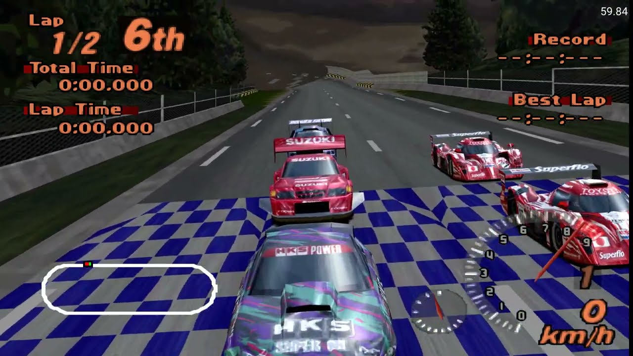Gran Turismo 2 - Cultus vs Escudo Vs  GT-One Vs Drag 180SX - Test Course Reverse - Gameshark Codes