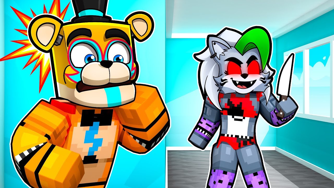 Escape from YANDERE Roxanne Wolf in Minecraft