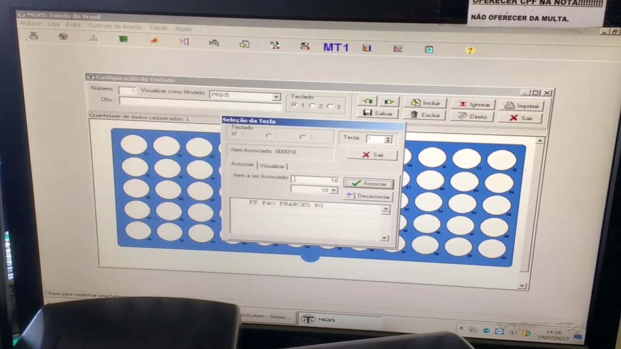 Cadastrar teclado mgv5