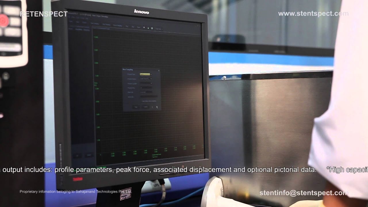 Stent tensile testing system, RetenSpect