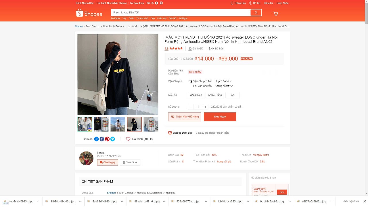 &Aacute;o sweater LOGO under H&agrave; Nội Form Rộng &Aacute;o hoodie UNISEX Nam Nữ  In H&igrave;nh Local Brand AN02 Shopee