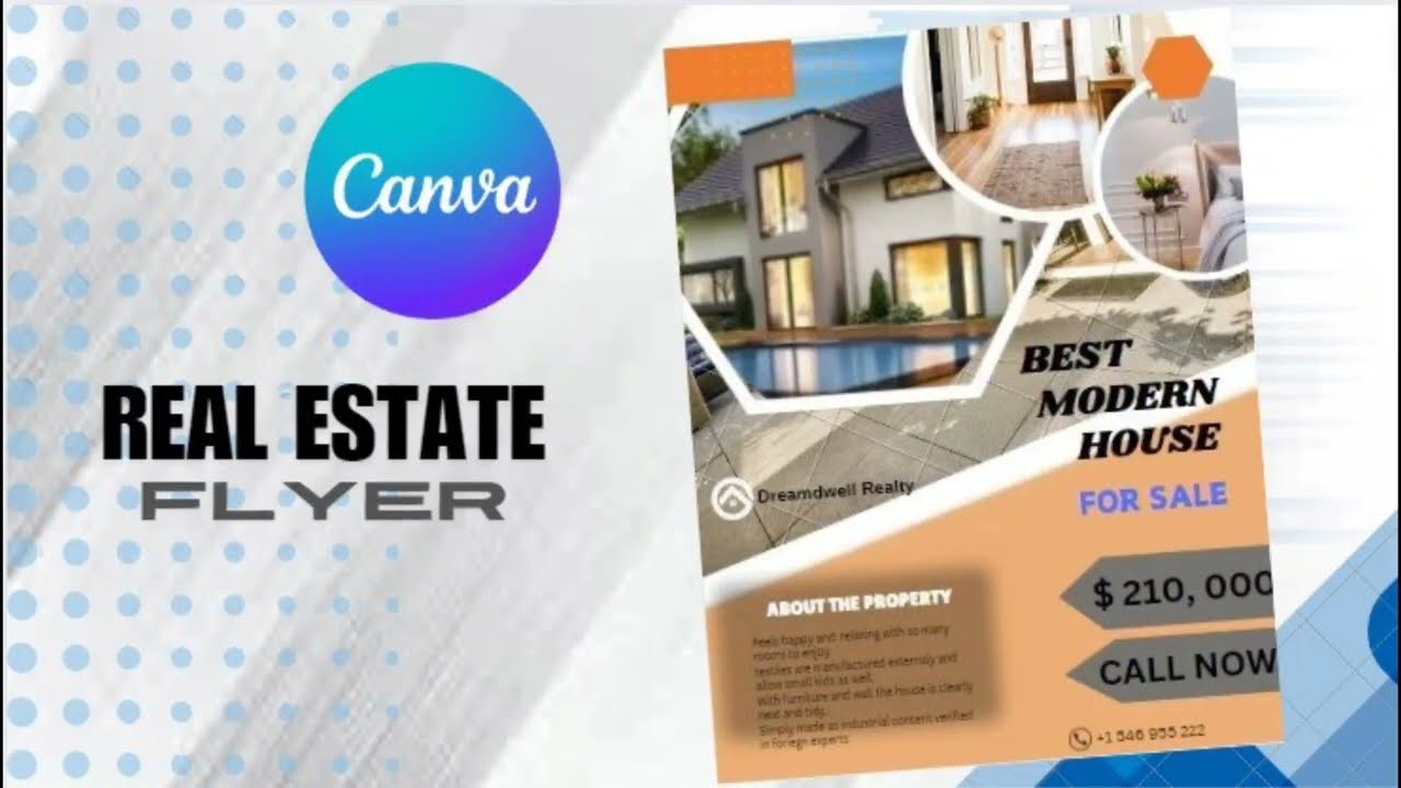 Real Estate Flyer | Canva design | Graphics design creator
