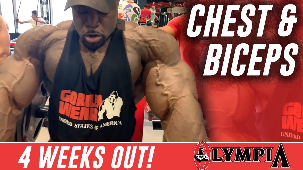 Brandon Curry Chest & Bicep Workout 4 WEEKS OUT 2020 Mr Olympia!