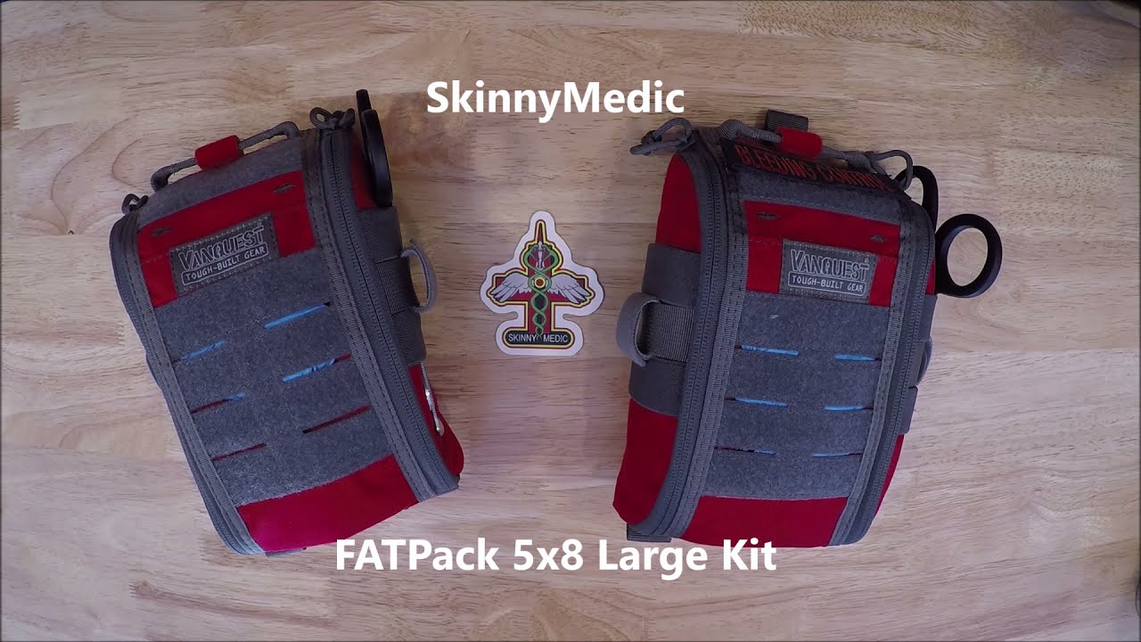 SkinnyMedic FATPack 5x8 Large First Aid Kit Opening